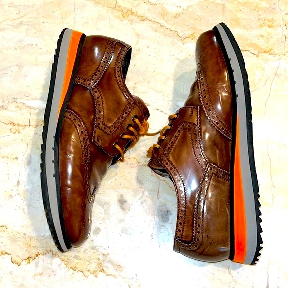 Prada Men’s Leather Wingtip Platform Brogue Sneaker. Excellent Condition. - Picture 2 of 7